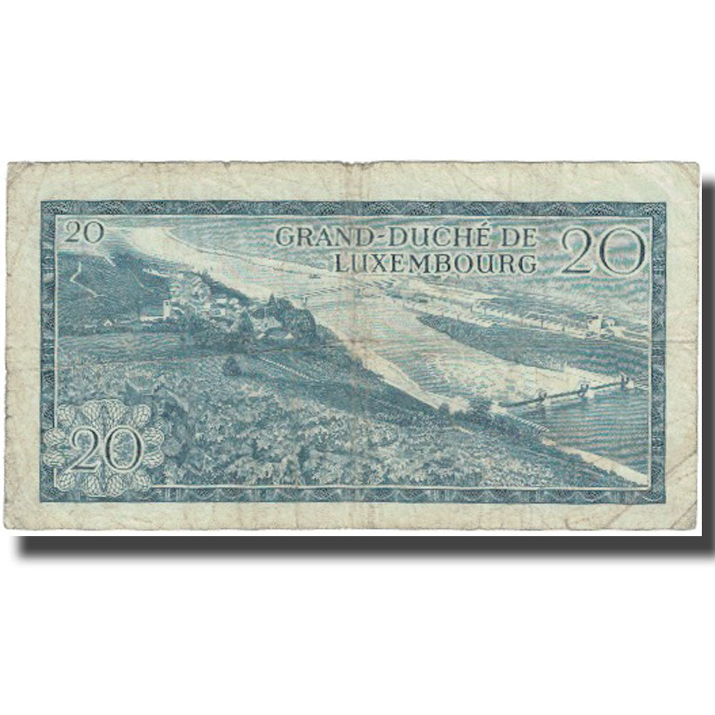Banknote, Luxembourg, 20 Francs, 1966, 1966-03-07, KM:54a, VG(8-10)