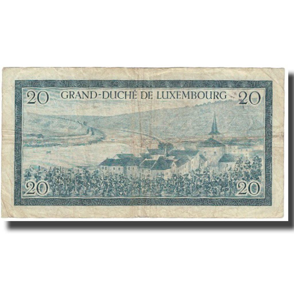 Banknote, Luxembourg, 20 Francs, Undated (1955), KM:49a, VG(8-10)