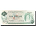 Biljet, Guyana, 5 Dollars, Undated (1989), KM:22e, NIEUW