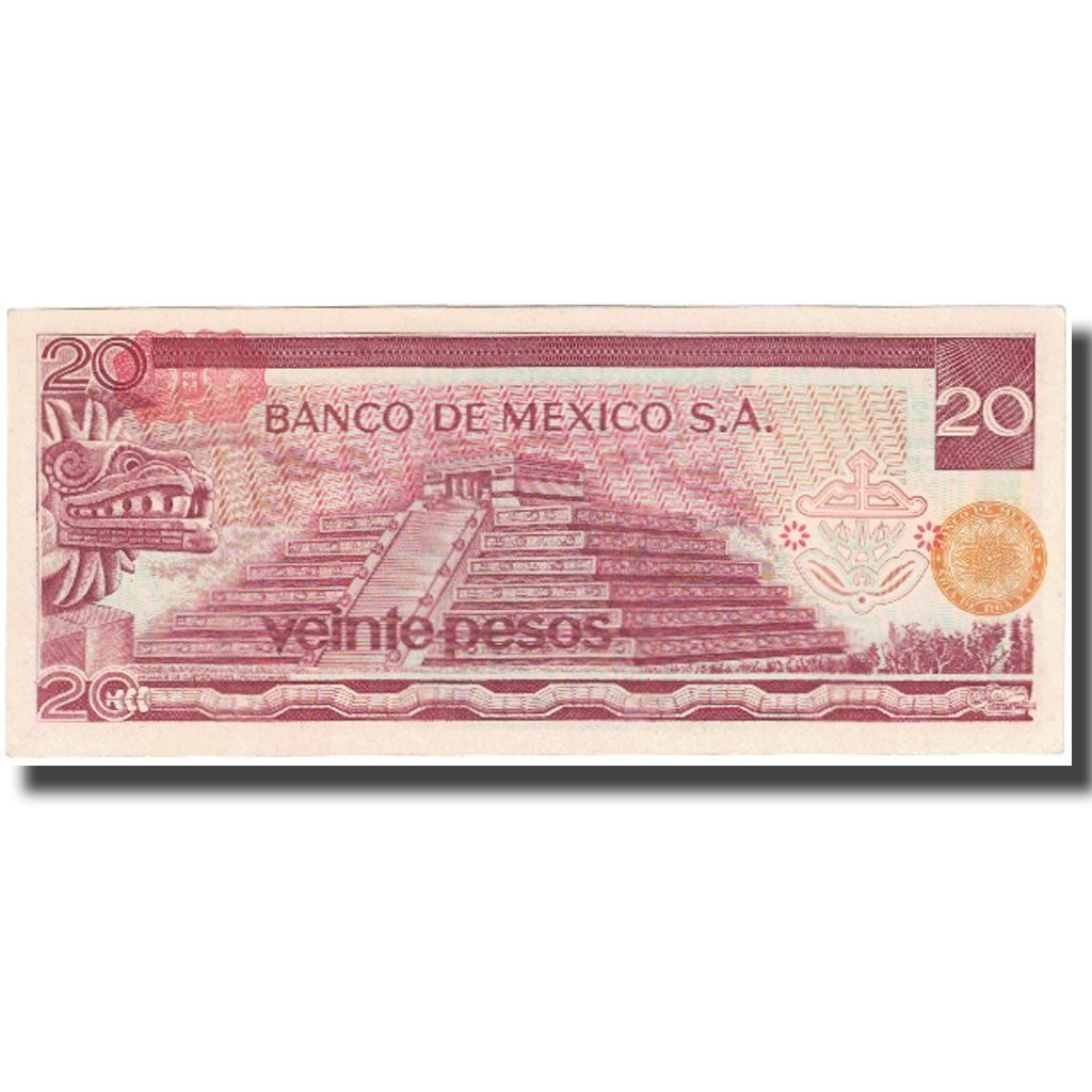 Nota, México, 20 Pesos, 1977, 1977-07-08, KM:64d, AU(55-58)