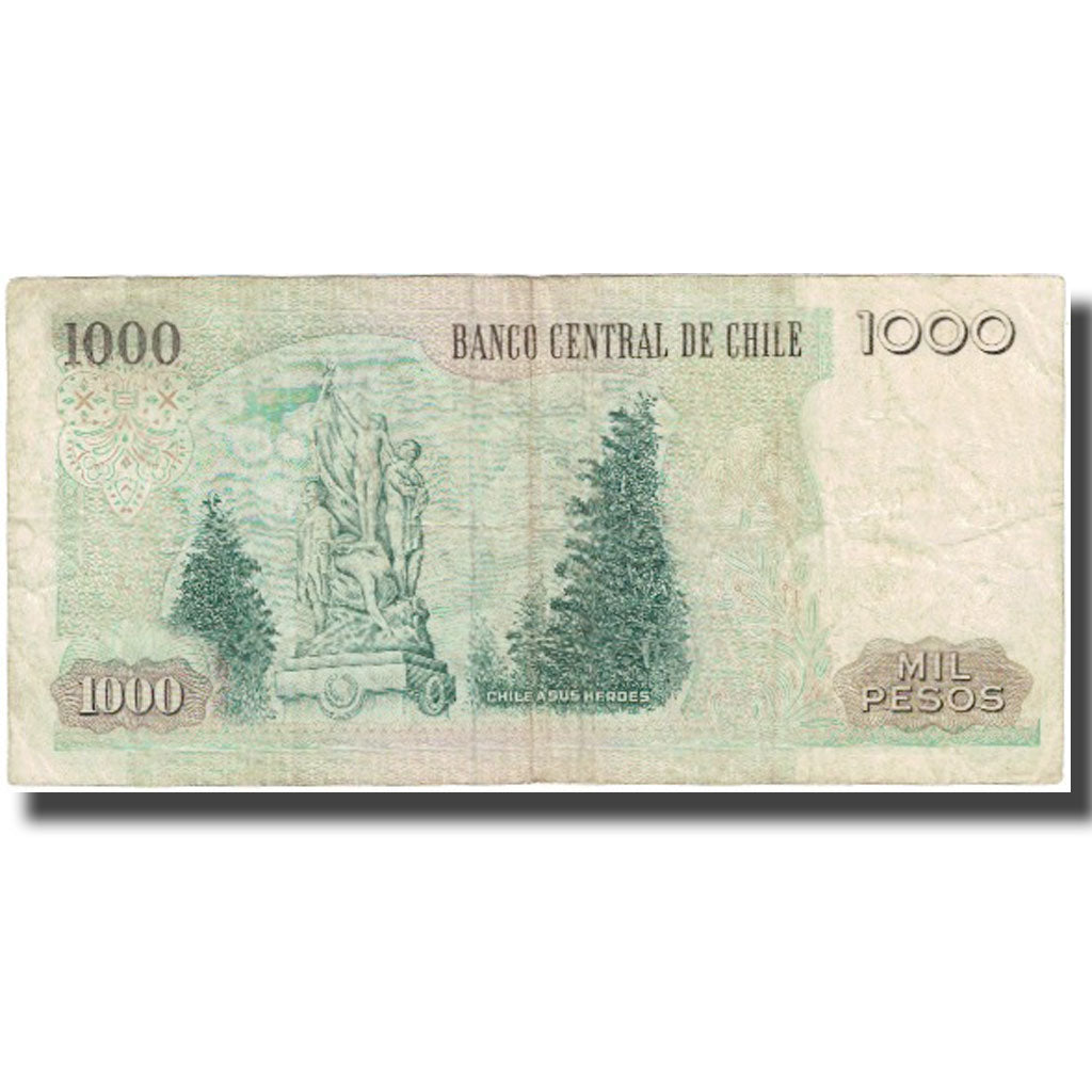Banconote, Cile, 1000 Pesos, 1990, KM:154b, MB