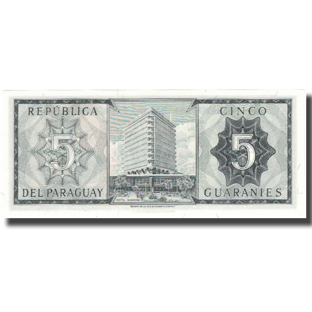 Billete, 5 Guaranies, Undated (1963), Paraguay, KM:195b, UNC