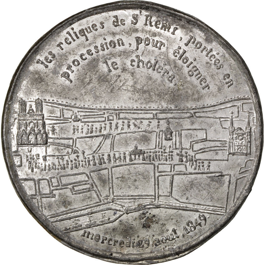 Frankrijk, Medal, French Second Republic, Religions & beliefs, 1849, PR, Tin
