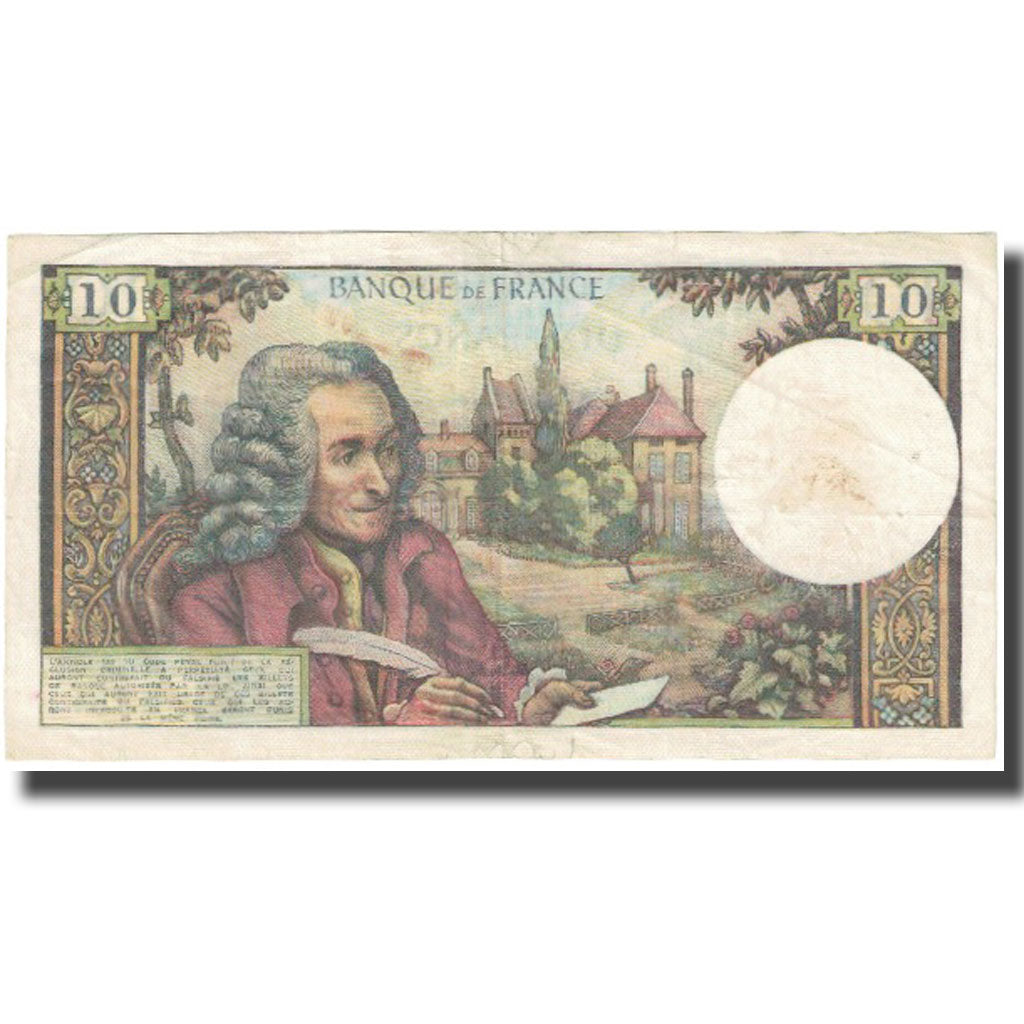 Francia, 10 Francs, Voltaire, 1972, 1972-06-01, BB, Fayette:62.57, KM:147d