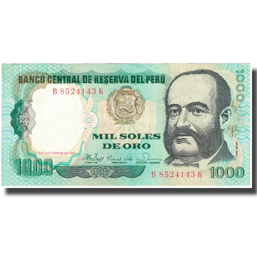 Banknote, Peru, 1000 Soles De Oro, 1981, 1981-11-05, KM:122a, AU(55-58)