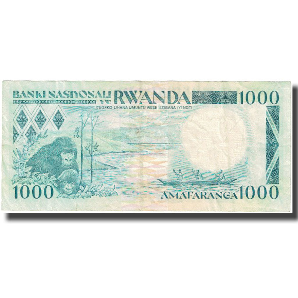Banconote, Ruanda, 1000 Francs, 1988, 1988-01-01, KM:21a, BB