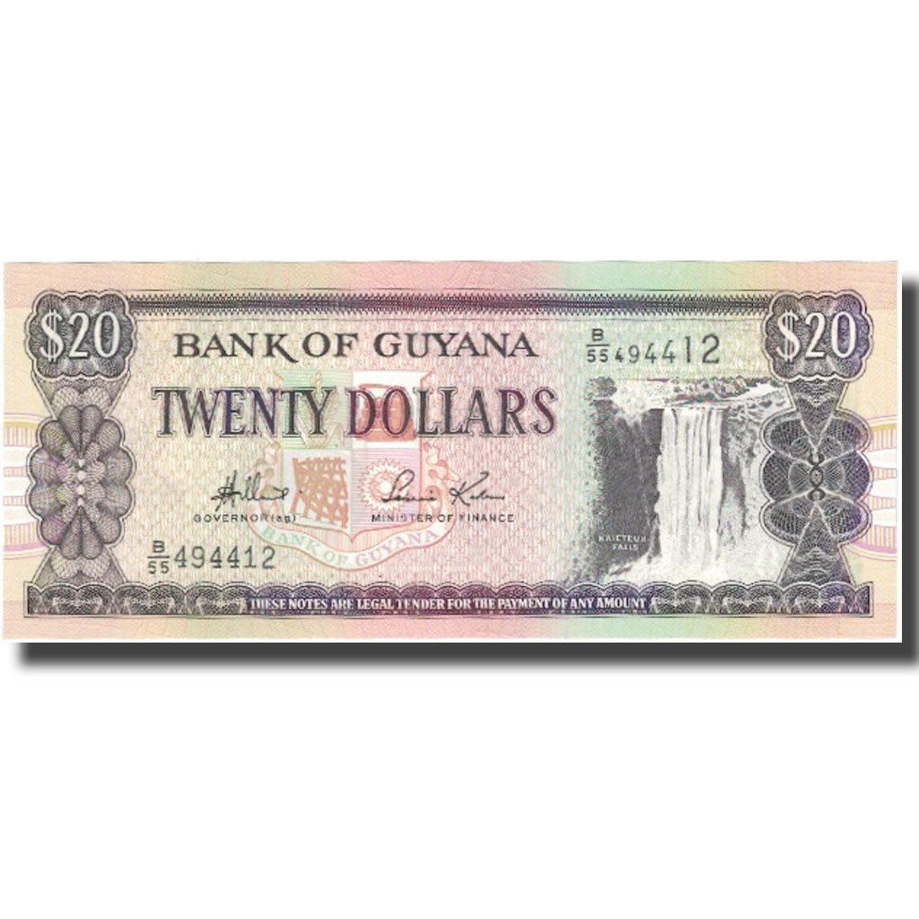 Banknote, Guyana, 20 Dollars, KM:24d, UNC(65-70)