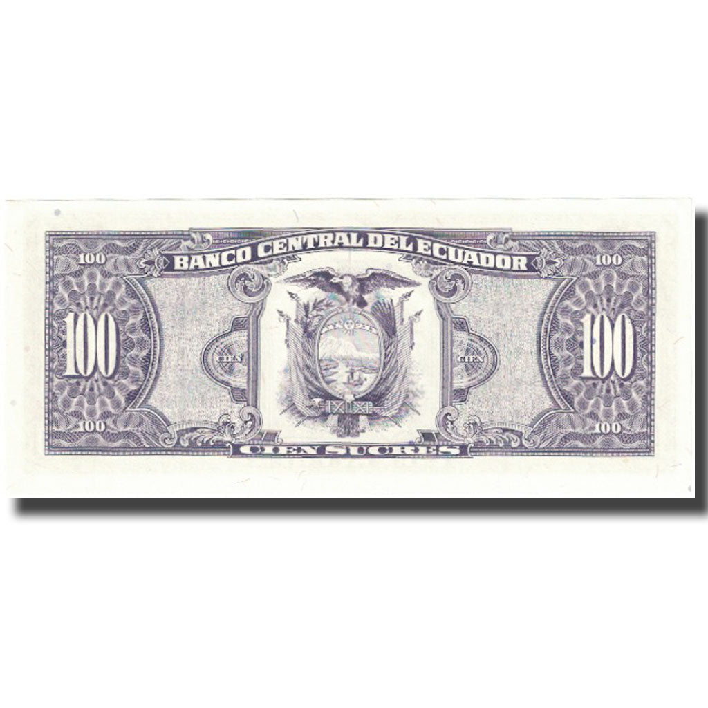 Banknote, Ecuador, 100 Sucres, 1991, 1991-10-11, KM:123Aa, UNC(65-70)