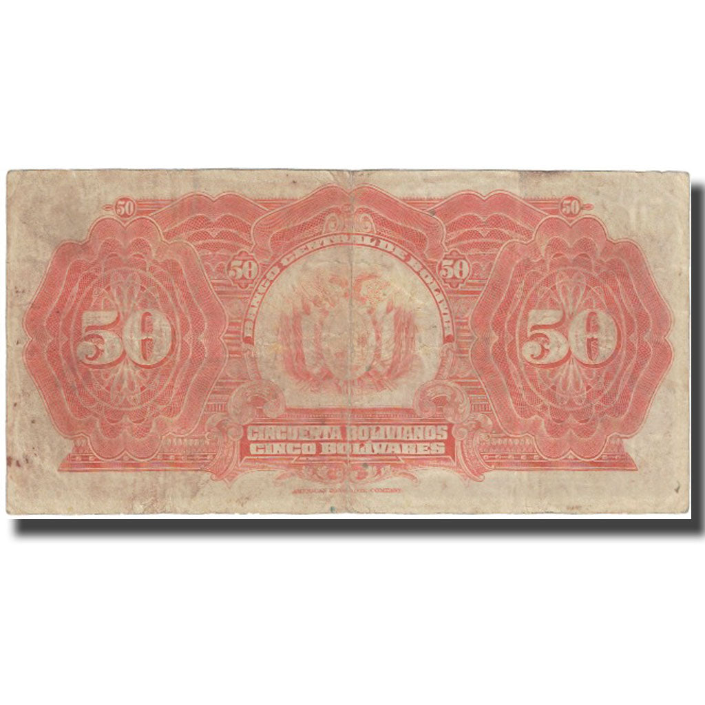 Billete, 50 Bolivianos, Bolivia, KM:124a, MBC