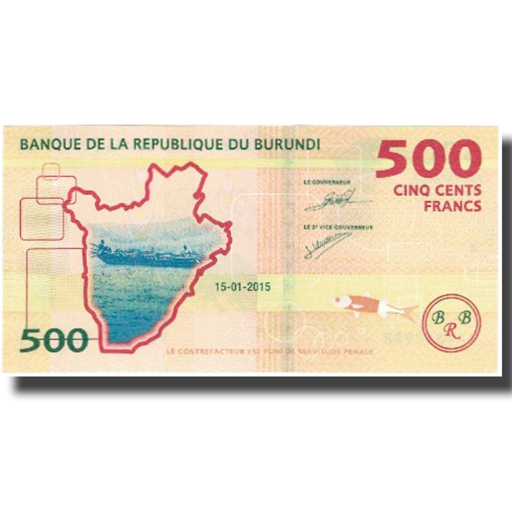 Billete, 500 Francs, 2015, Burundi, 2015.01.15, SC+