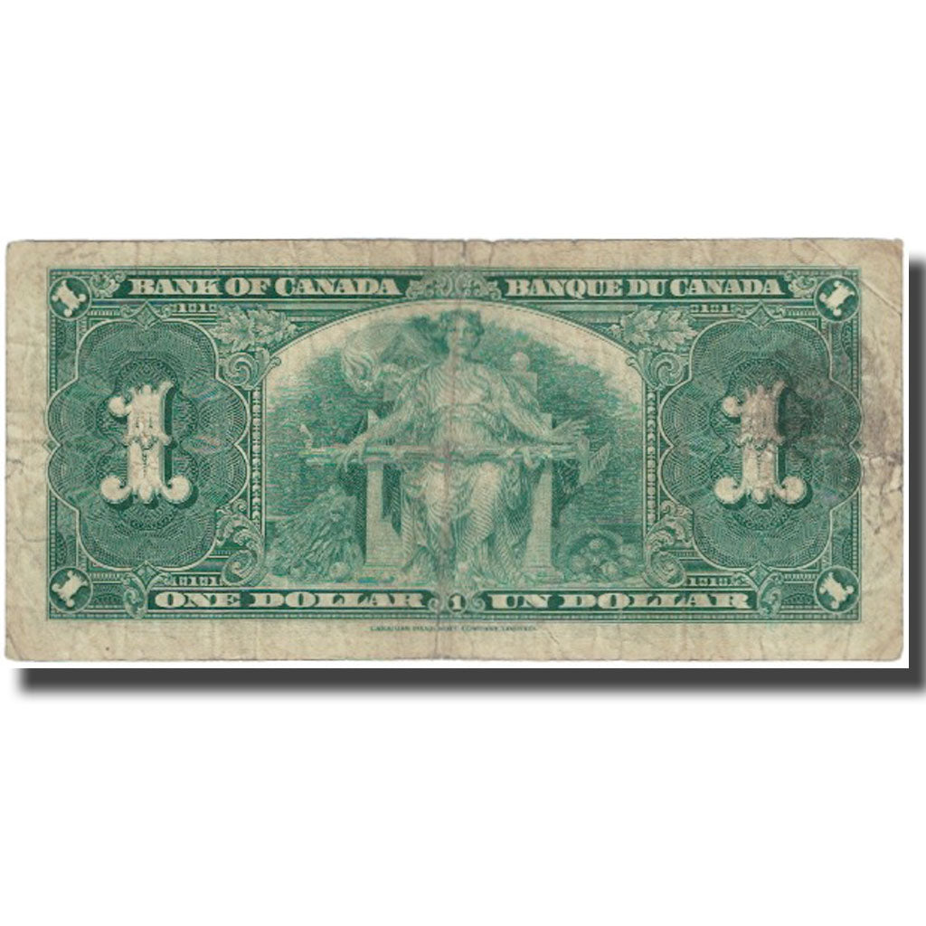Banconote, Canada, 1 Dollar, 1937, 1937-01-02, KM:58e, MB