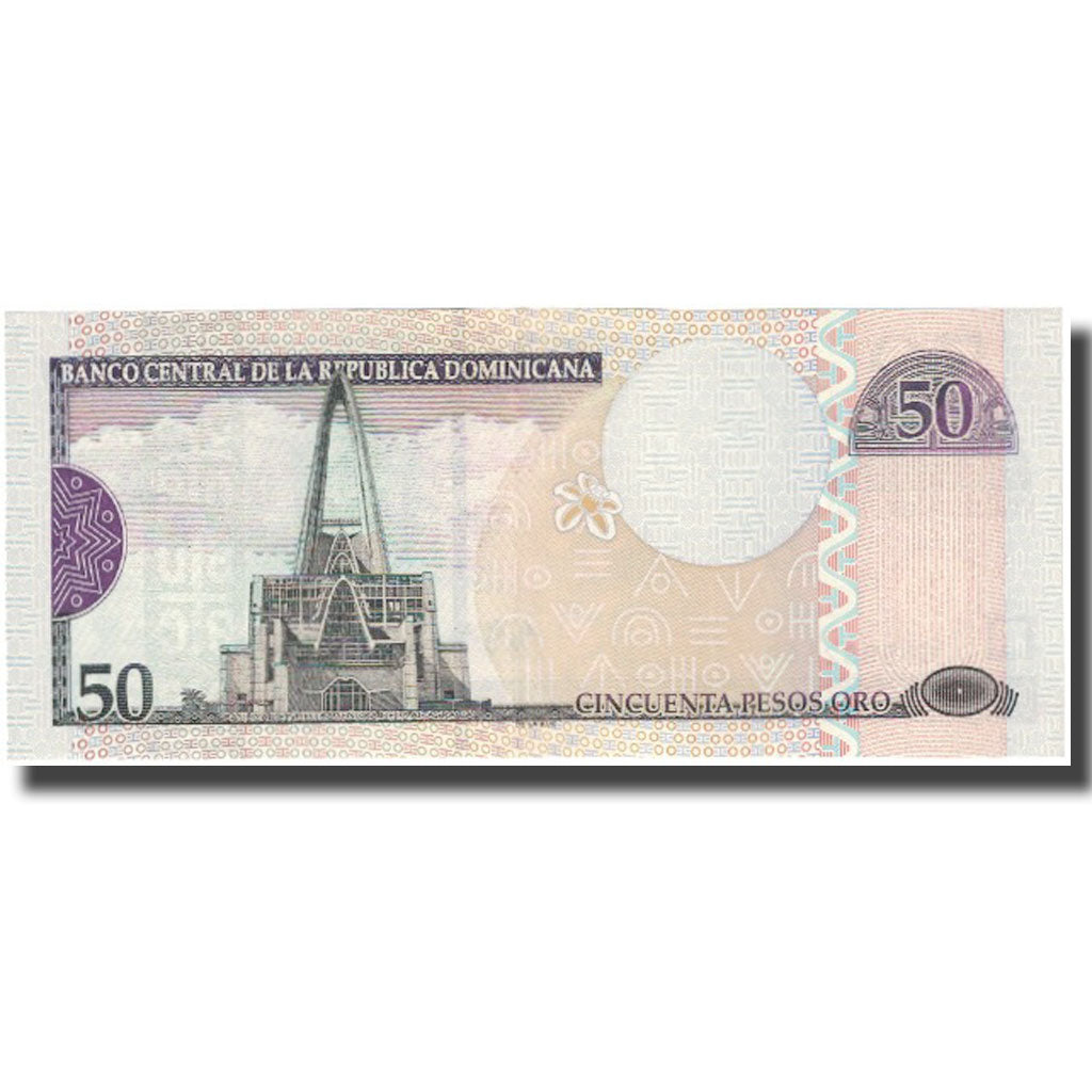Banknote, Dominican Republic, 50 Pesos Oro, Undated (2003), KM:170a, AU(55-58)