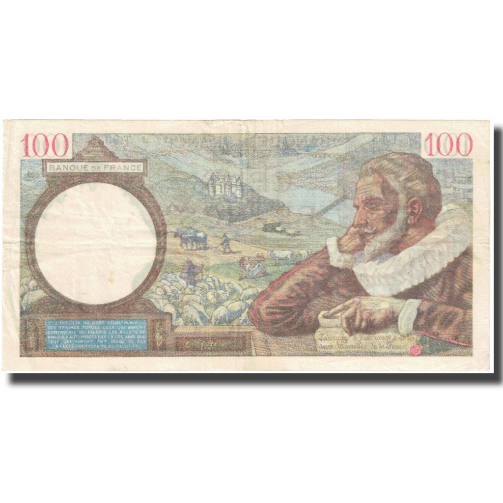 France, 100 Francs, Sully, 1940, 1940-04-04, TB, Fayette:26.26, KM:94