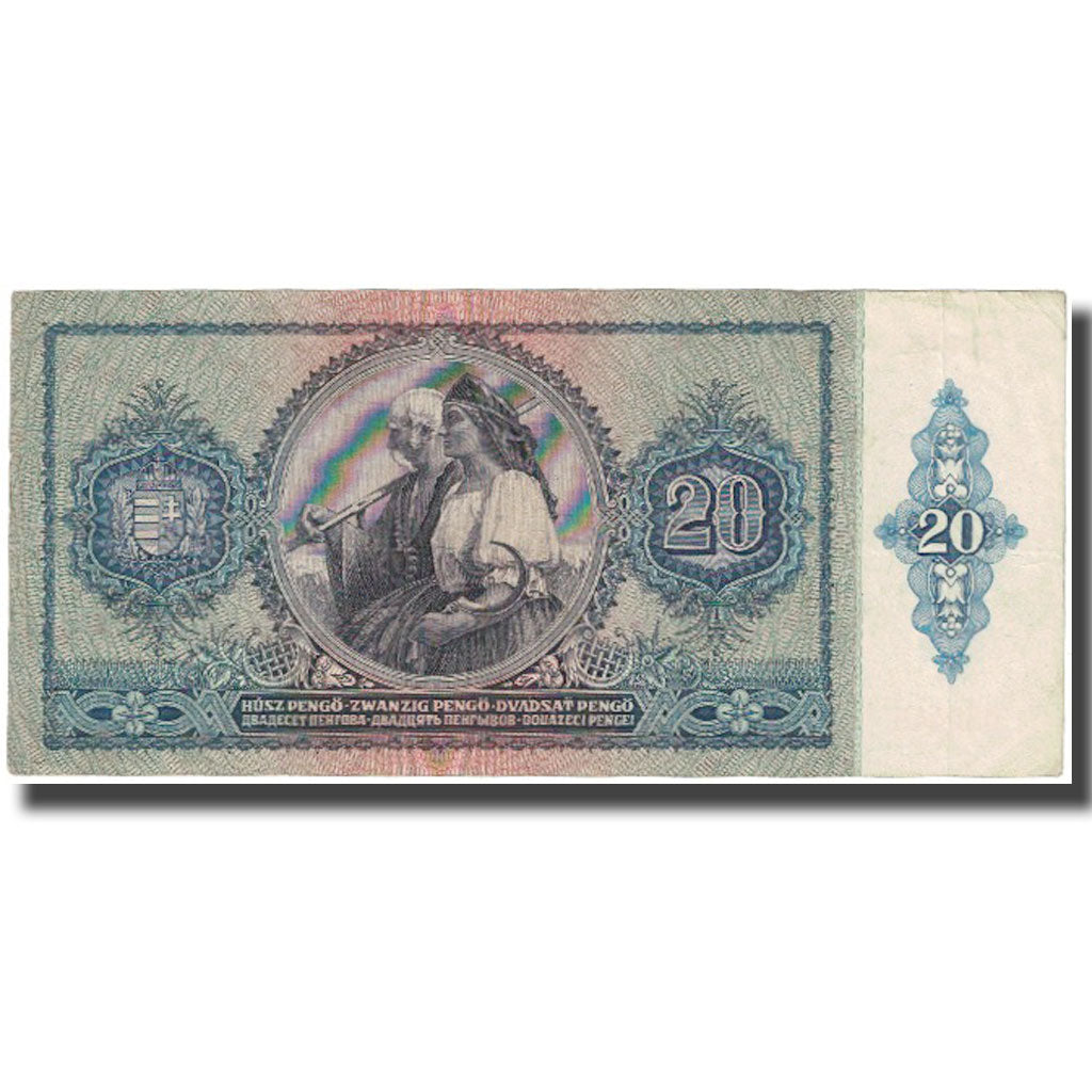 Banknote, Hungary, 20 Pengö, Undated (1941), KM:109, EF(40-45)