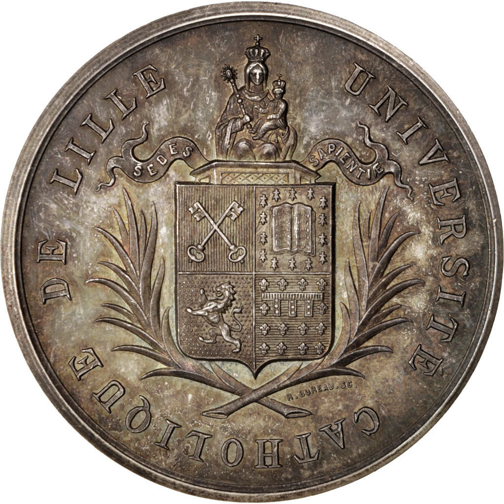 Francja, Medal, Trzecia Republika Francuska, Sztuka i Kultura, AU(50-53), Srebro