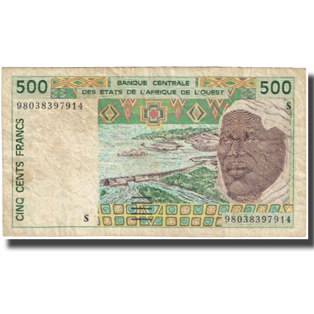 Billet, West African States, 500 Francs, Undated (1998), KM:310Ci, TB