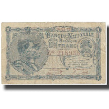 Nota, Bélgica, 1 Franc, 1922, KM:92, VG(8-10)