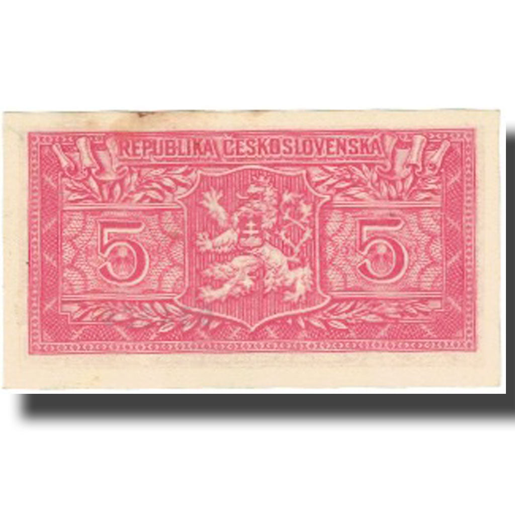 Banconote, Cecoslovacchia, 5 Korun, undated (1945), KM:68a, BB