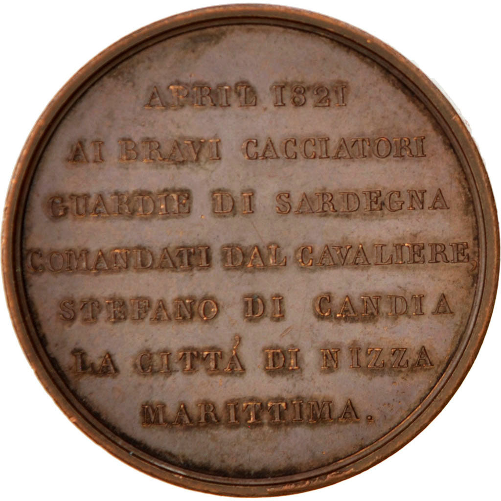 Italy, Politics, Society, War, Medal, 1821, AU(55-58), Copper, 40, 38.50