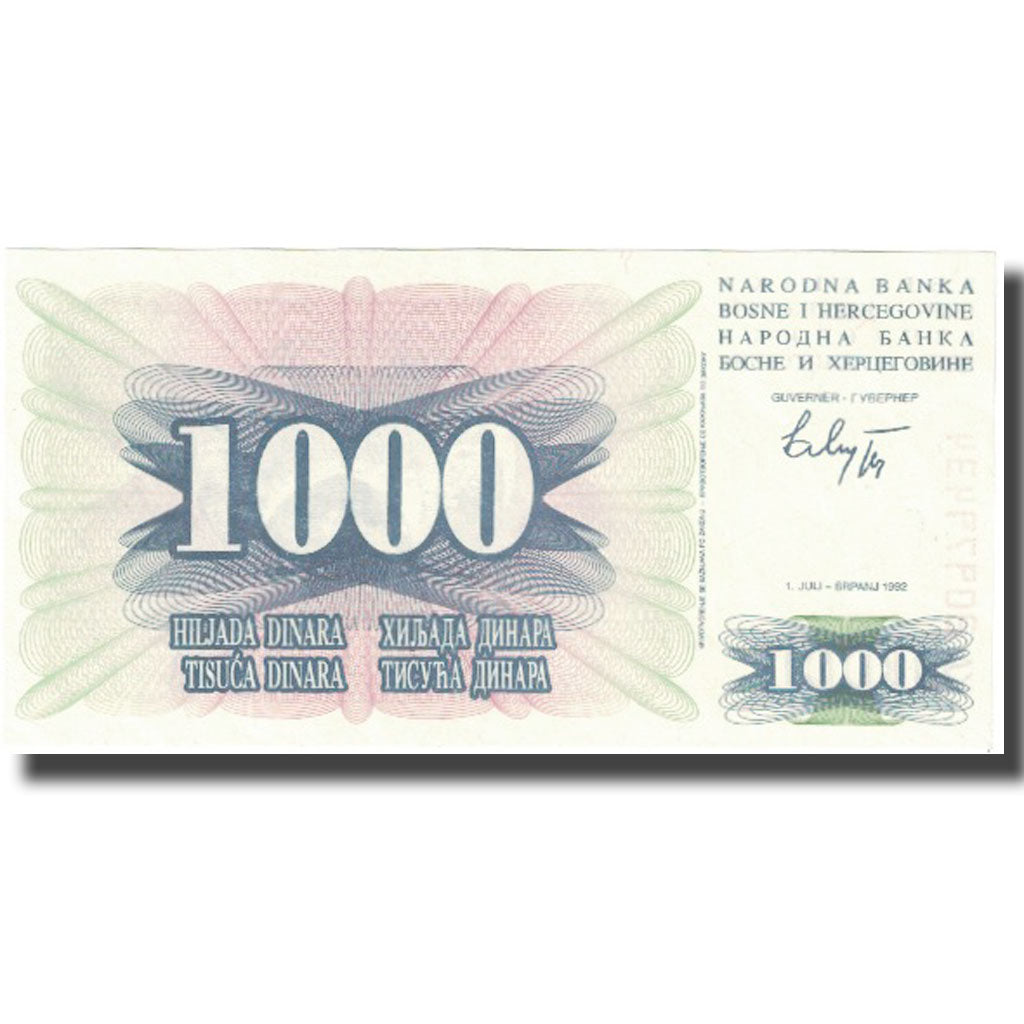 Banknote, Bosnia - Herzegovina, 1000 Dinara, 1992, 1992-07-01, KM:26a