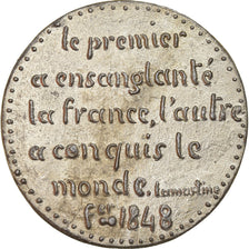 Francia, medalla, IIe République, Lamartine repousse le Drapeau Rouge, History