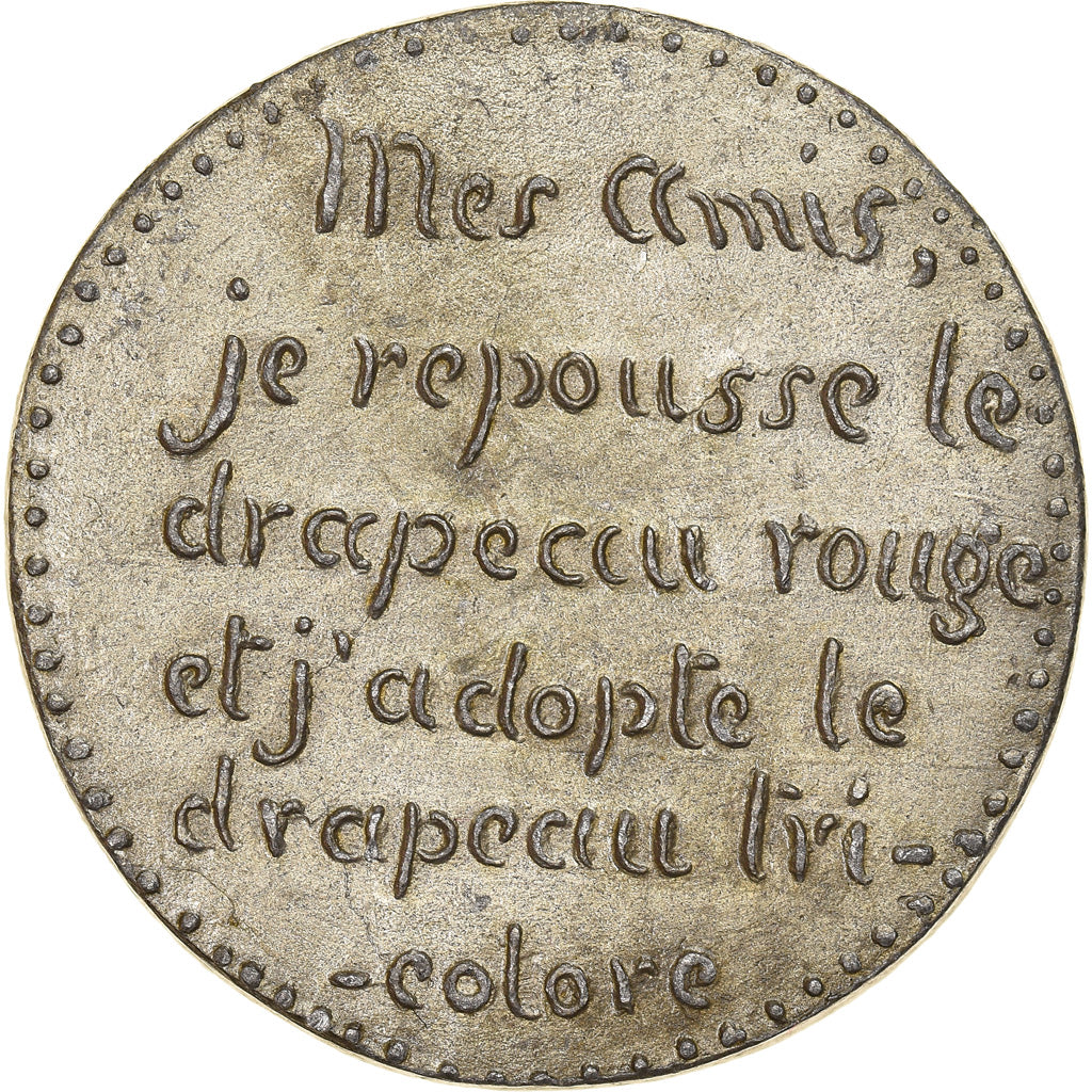França, Medal, IIe République, Lamartine repousse le Drapeau Rouge, História