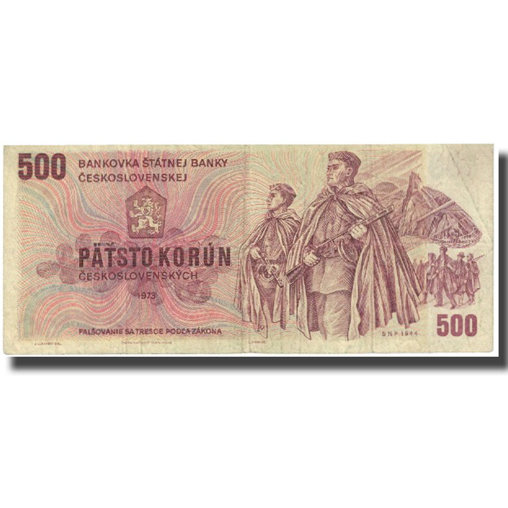 Geldschein, Tschechoslowakei, 500 Korun, 1973, KM:93, S