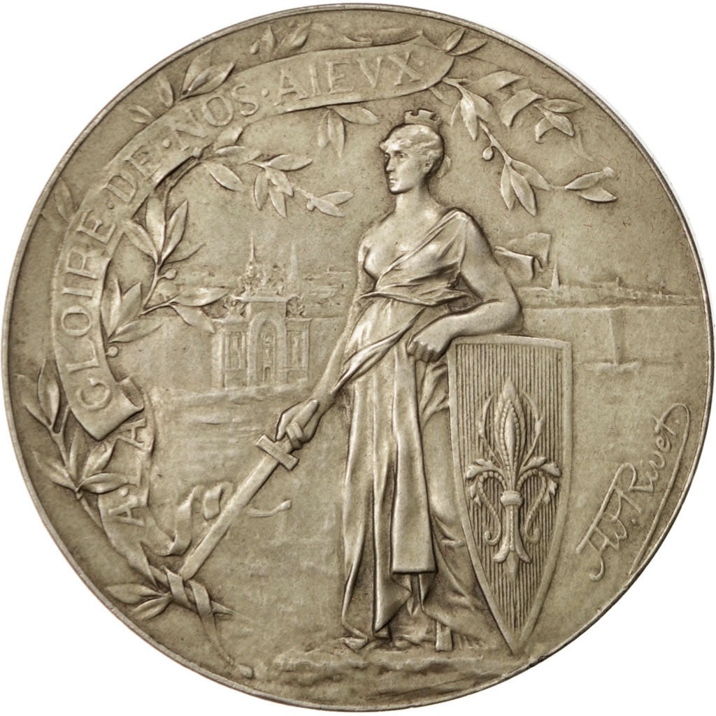 France, Medal, French Third Republic, History, 1892, Rivet, AU(55-58)