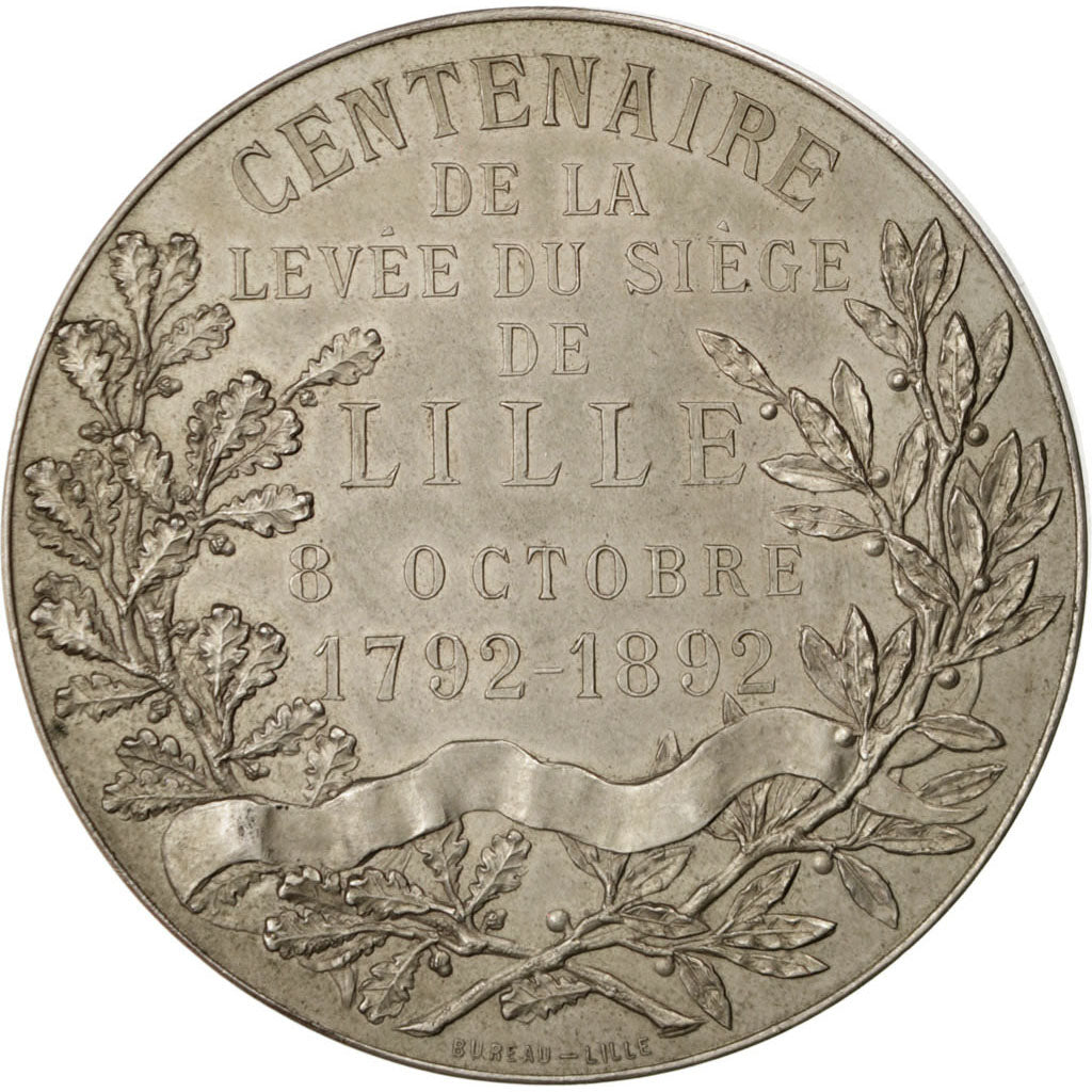 France, Medal, French Third Republic, History, 1892, Rivet, AU(55-58)