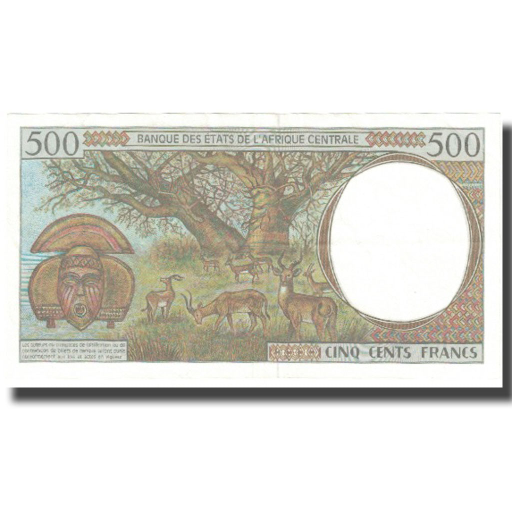 Banknote, Central African States, 500 Francs, 2000, KM:401Lg, VF(20-25)