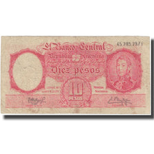 Billete, 10 Pesos, undated (1954-63), Argentina, KM:270c, BC