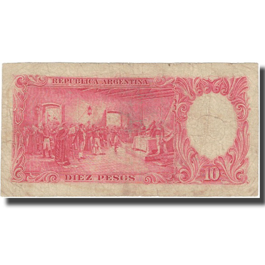 Banknote, Argentina, 10 Pesos, undated (1954-63), KM:270c, VF(20-25)