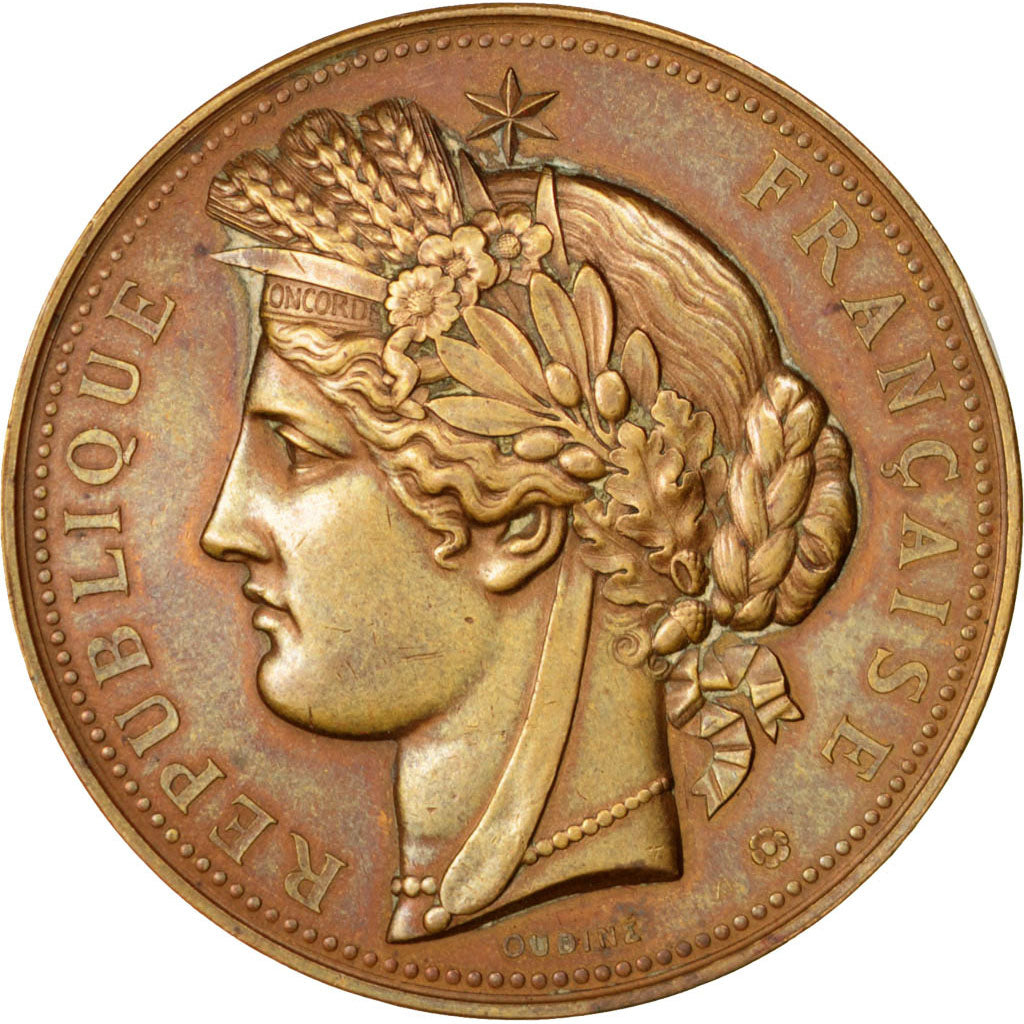 FRANCE, Sciences & Technologies, French Third Republic, Medal, 1889, AU(55-58),.