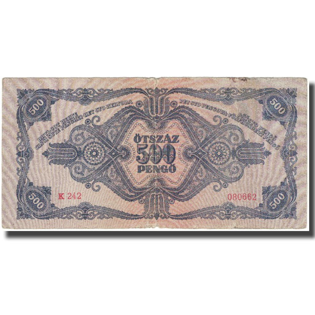 Banknote, Hungary, 500 Pengö, 1945, 1945-05-15, KM:117a, VG(8-10)