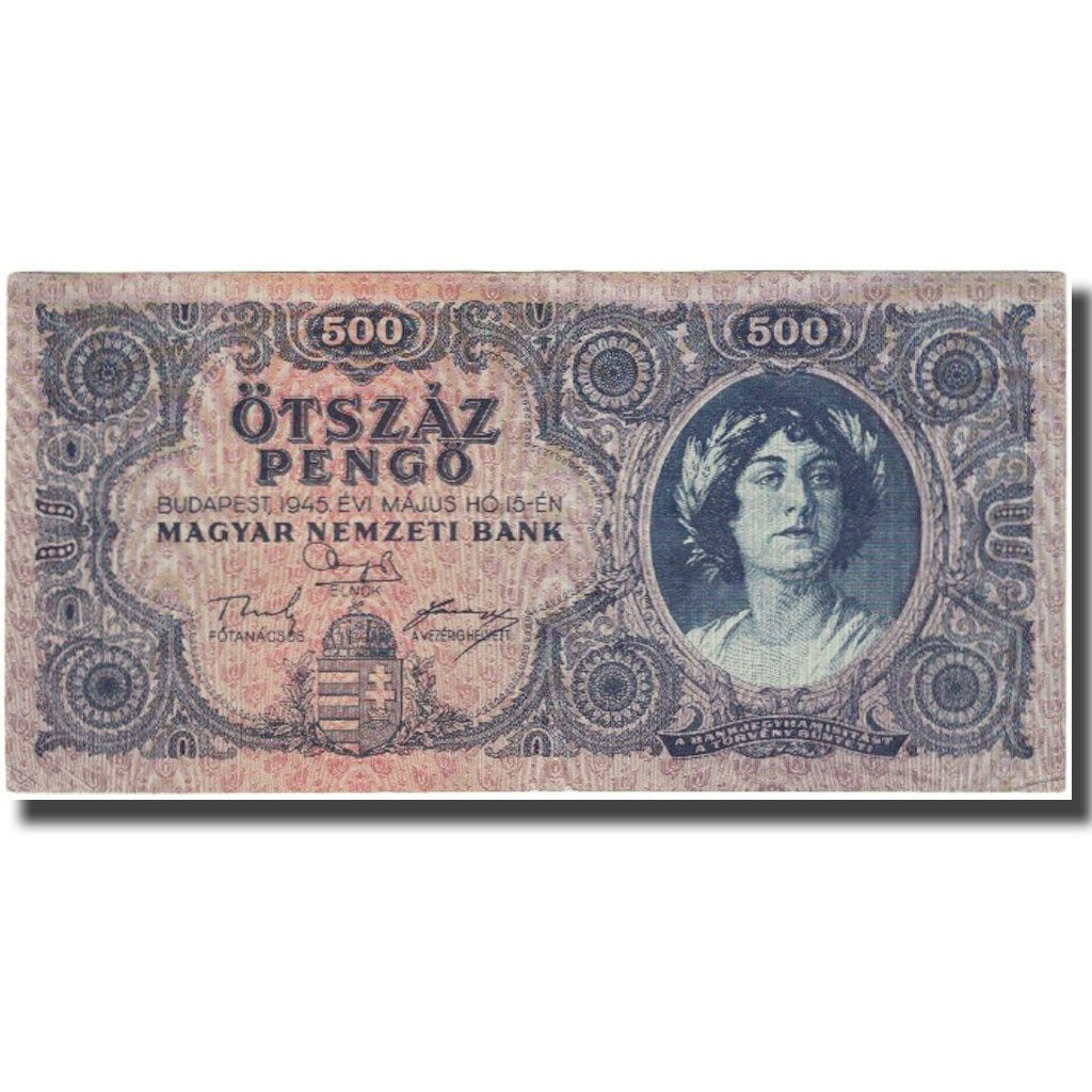 Banknot, Węgry, 500 Pengö, 1945, 1945-05-15, KM:117a, EF(40-45)
