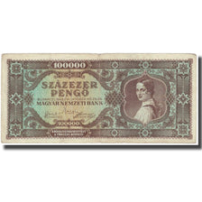 Banknote, Hungary, 100,000 Pengö, 1945, 1945-10-23, KM:121a, VF(20-25)