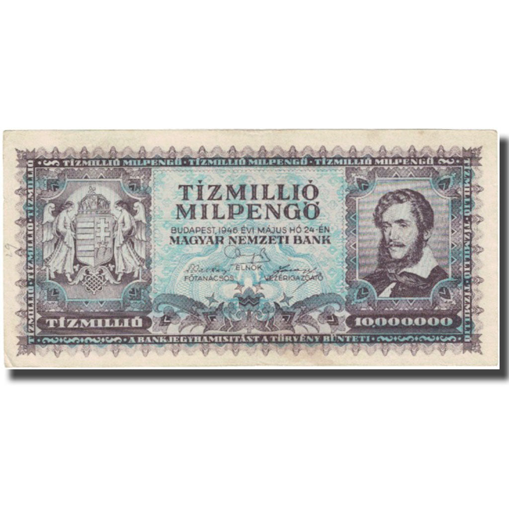 Banknote, Hungary, 10,000,000 Pengö, 1946, 1946-03-18, KM:123, EF(40-45)