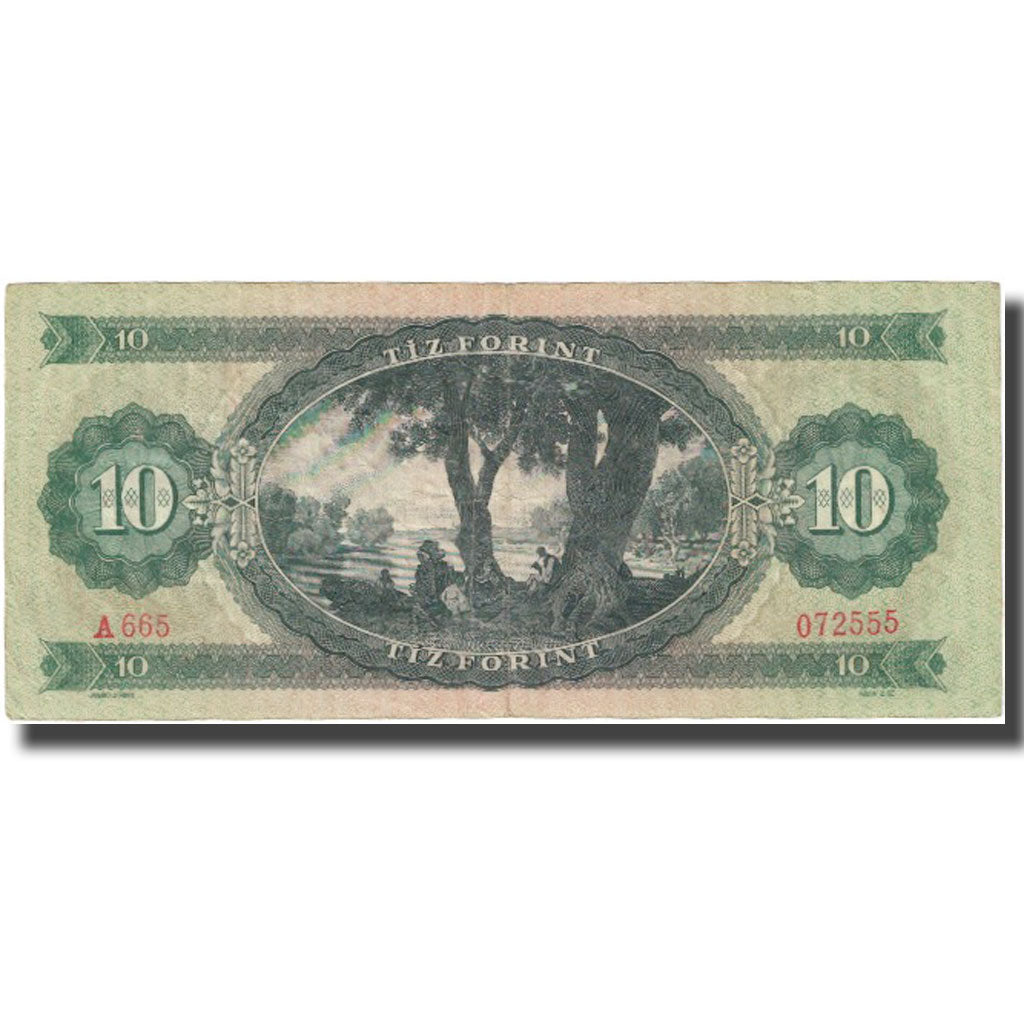 Banknot, Węgry, 10 Forint, 1969, 1969-06-30, KM:168b, VF(20-25)
