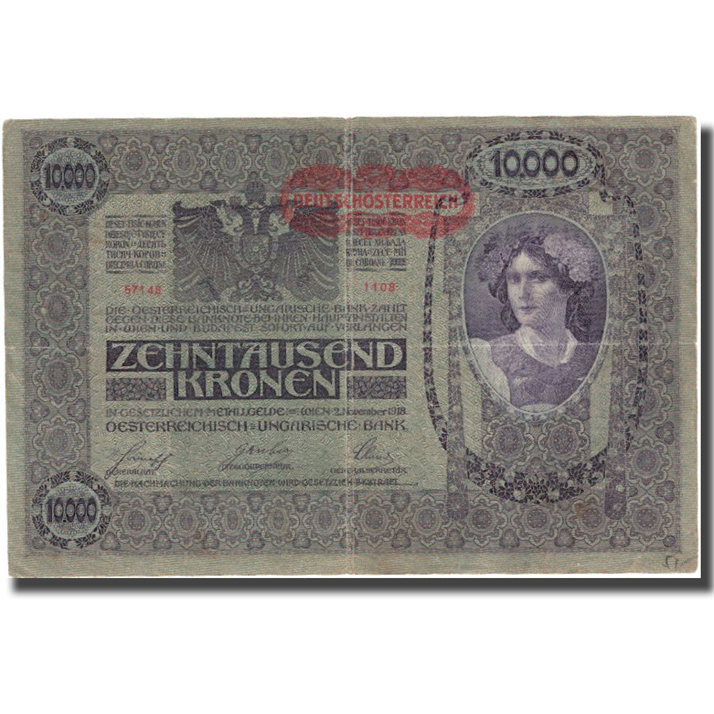 Biljet, Oostenrijk, 10,000 Kronen, 1918, 1918-11-02, KM:65, SUP