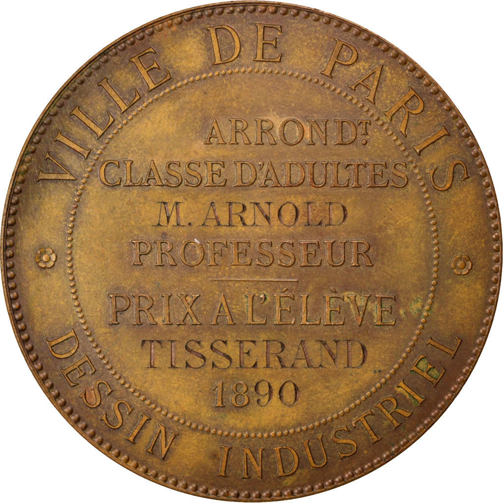 France, Medal, French Third Republic, Arts & Culture, 1890, Lagrange, SUP