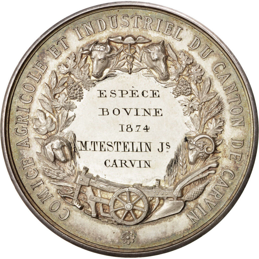 FRANCE, Business & industry, French Third Republic, Medal, 1874, AU(55-58),...