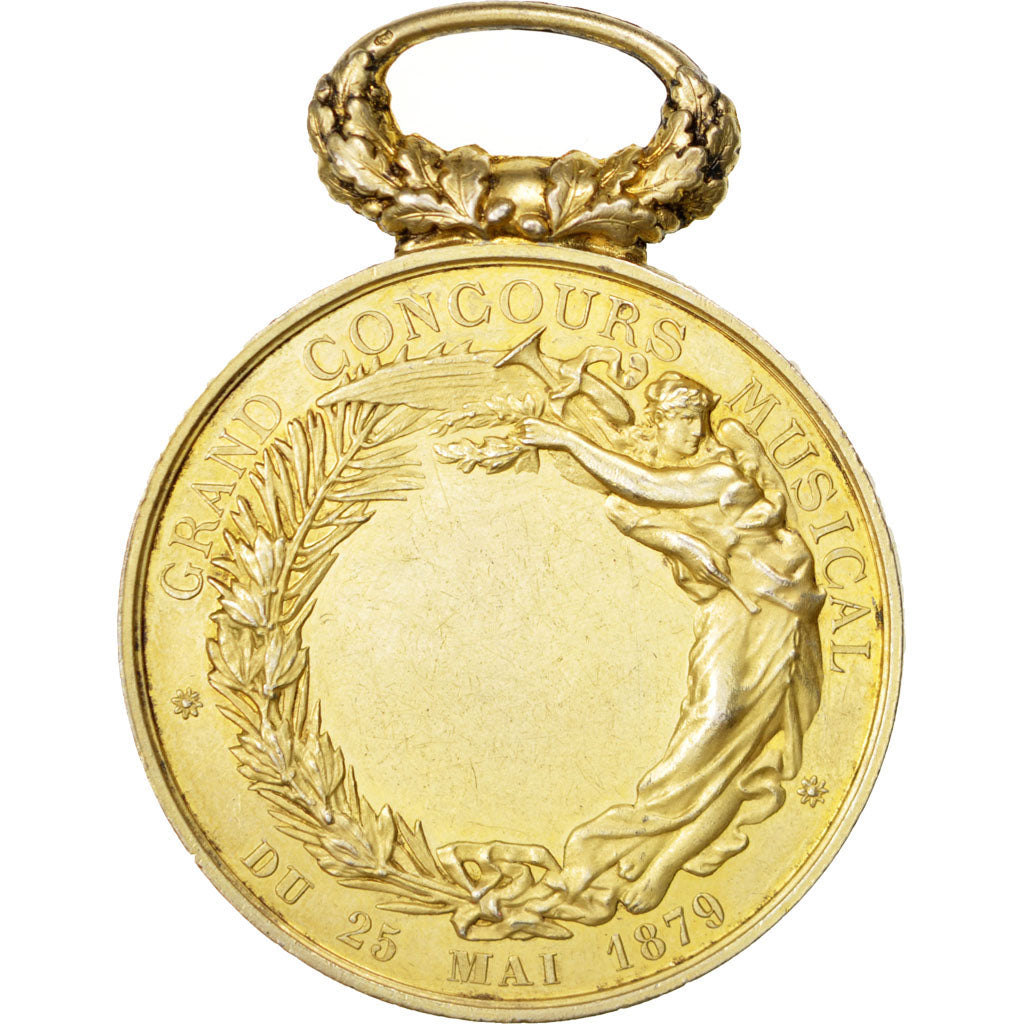 Francia, Medal, French Third Republic, Arts & Culture, 1879, SPL-, Vermeil, 50
