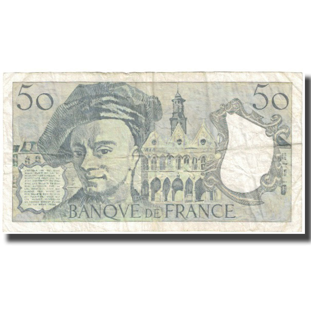 France, 50 Francs, Quentin de La Tour, 1988, TTB, Fayette:F67.14, KM:152d