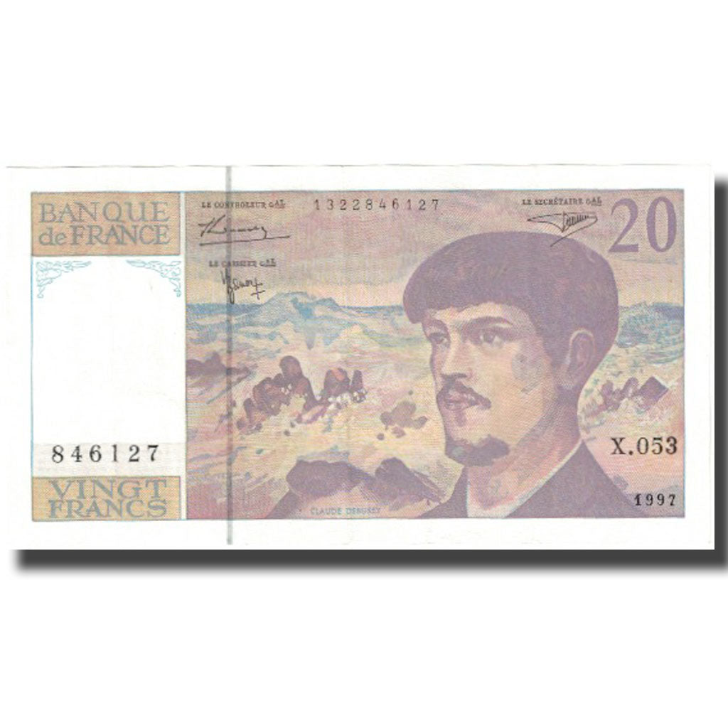 Francia, 20 Francs, Debussy, 1997, EBC, Fayette:66 ter.2, KM:151i