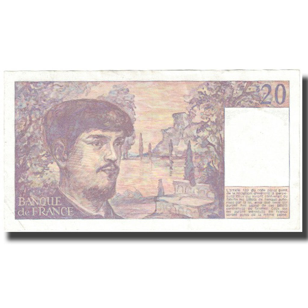 France, 20 Francs, Debussy, 1980, SUP, Fayette:66.1, KM:151a
