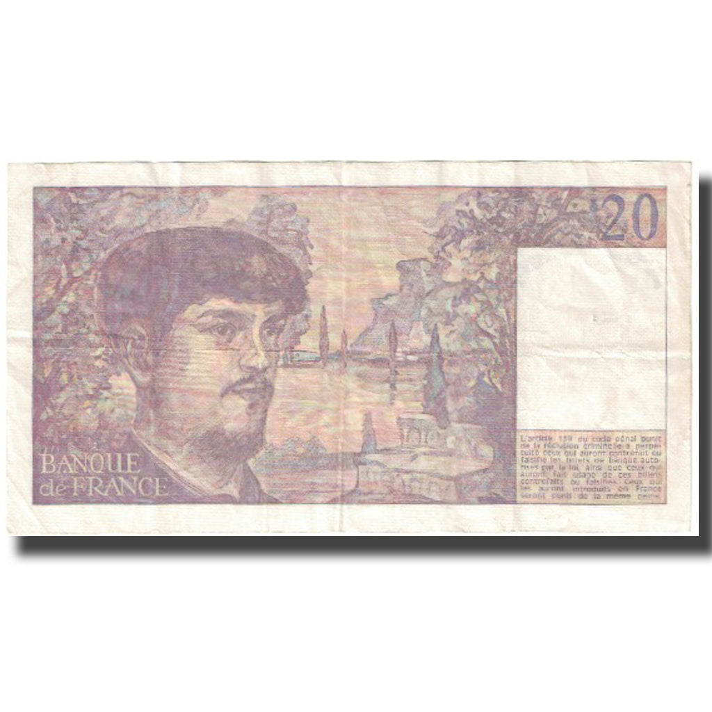 Francia, 20 Francs, Debussy, 1981, BB, Fayette:66.2, KM:151a