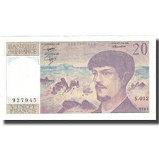 Frankrijk, 20 Francs, Debussy, 1983, TTB, Fayette:66.4, KM:151a