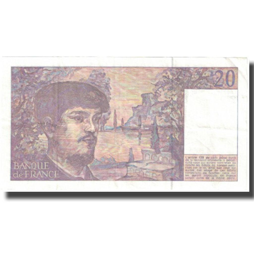 Francia, 20 Francs, Debussy, 1993, BB, Fayette:66 bis.4, KM:151f