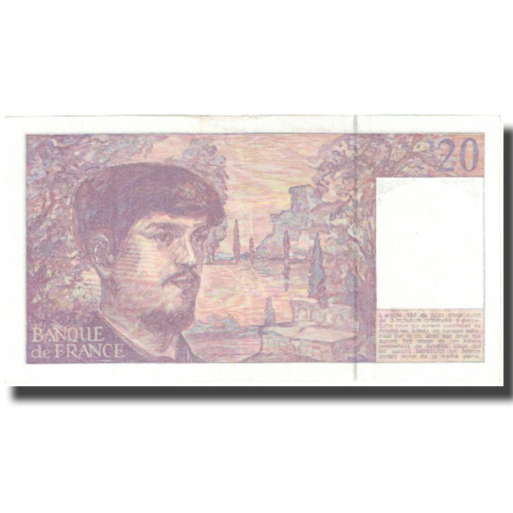 Frankrijk, 20 Francs, Debussy, 1993, SUP, Fayette:66bis.5, KM:151g