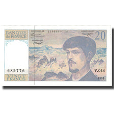 Frankreich, 20 Francs, Debussy, 1993, VZ, Fayette:66bis.5, KM:151g